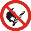严禁在禁火区域 吸烟、用火